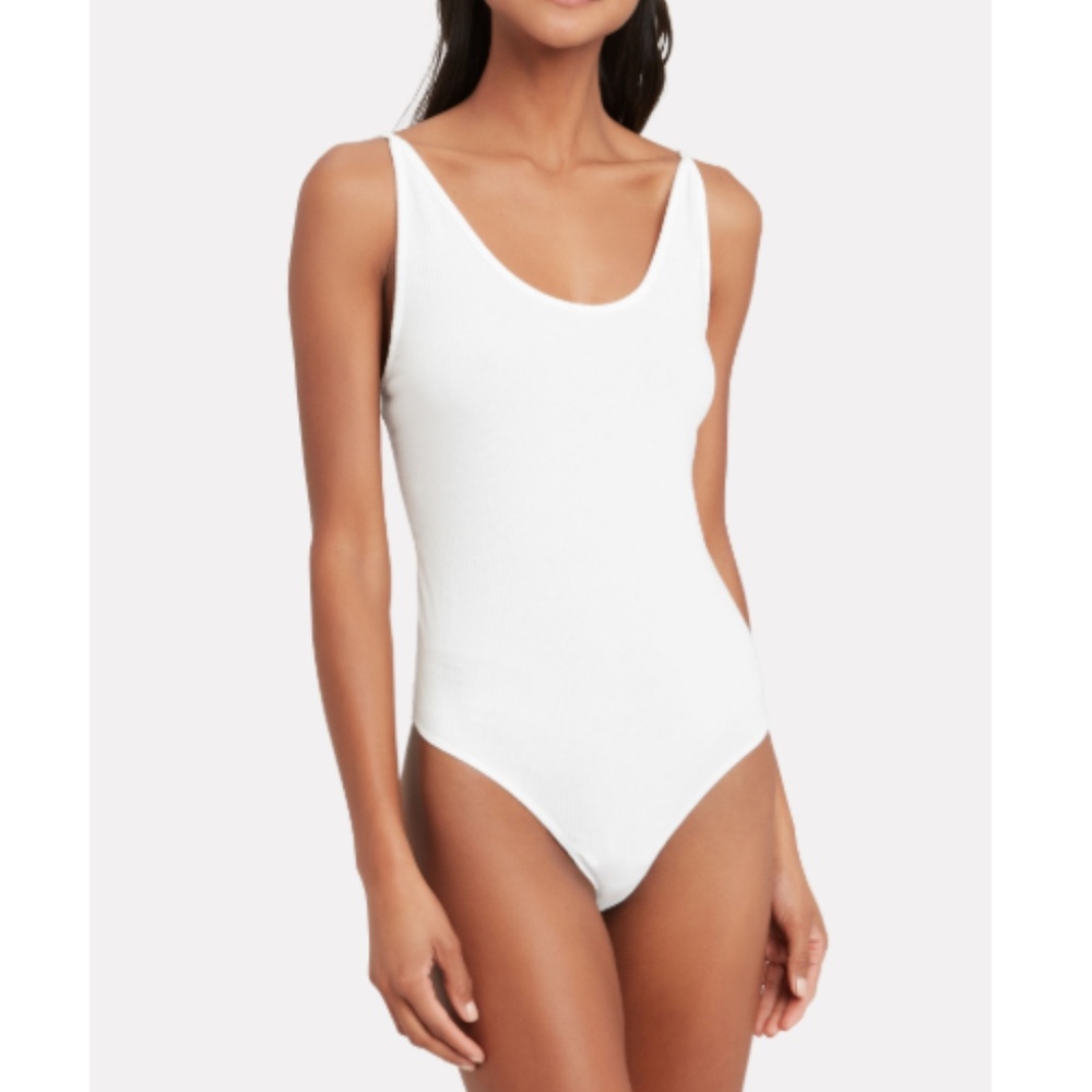 Intermix White Ribbed Body Suit